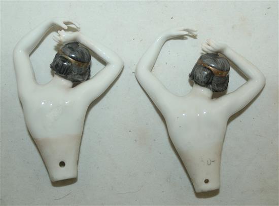Two Dressel and Kister porcelain doll torsos, 1920s, 8.5cm & 8.7cm